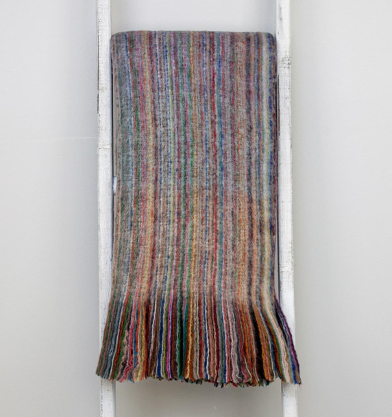 Ultra Soft Colorful Striped Handloomed Throw Blanket