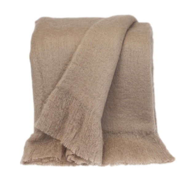 Supreme Soft Brown Handloomed Throw Blanket