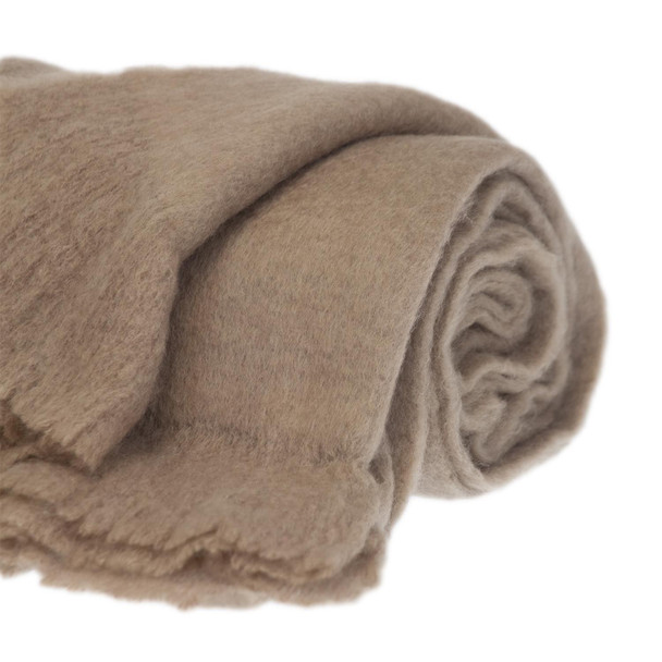 Supreme Soft Brown Handloomed Throw Blanket