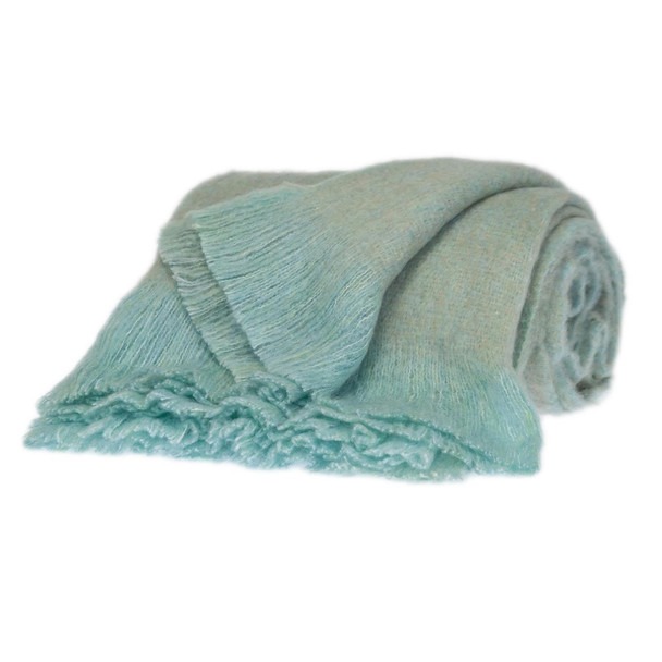 Supreme Soft Aqua Handloomed Throw Blanket