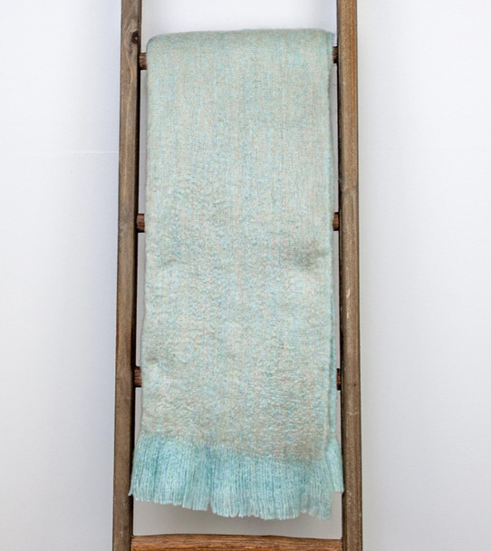 Supreme Soft Aqua Handloomed Throw Blanket