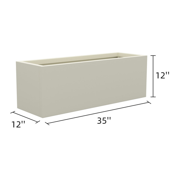 Mod White Designer Metal Planter Box