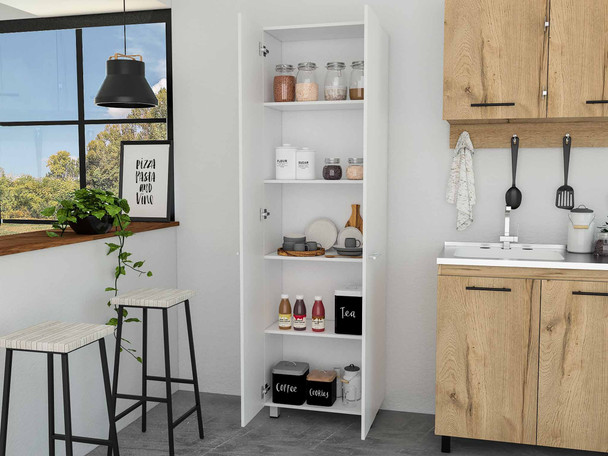 Thea White Pantry Cabinet
