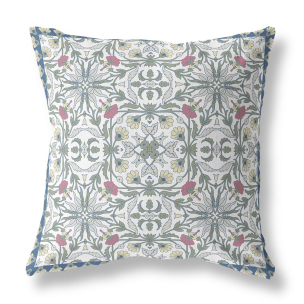 28 Pink Sage Paisley Indoor Outdoor Throw Pillow