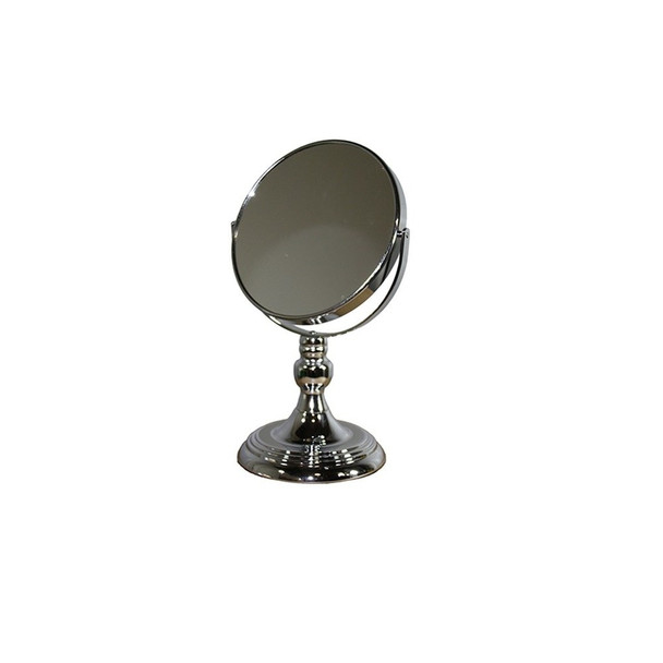 Vintage Pedestal Chrome 5X Magnification Vanity Mirror