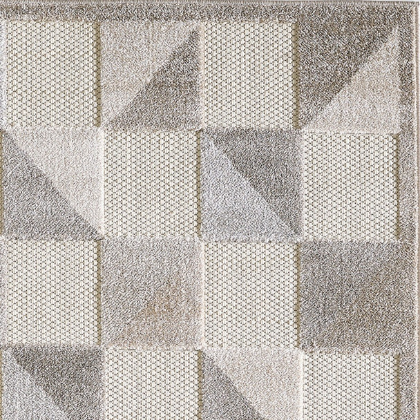 3 x 5 Gray Triangle Indoor Outdoor Area Rug