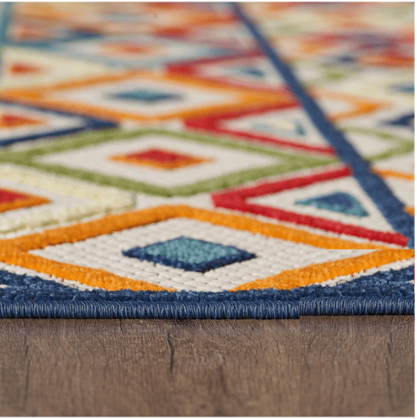 8 x 10 Multicolor Aztec Pattern Indoor Outdoor Area Rug