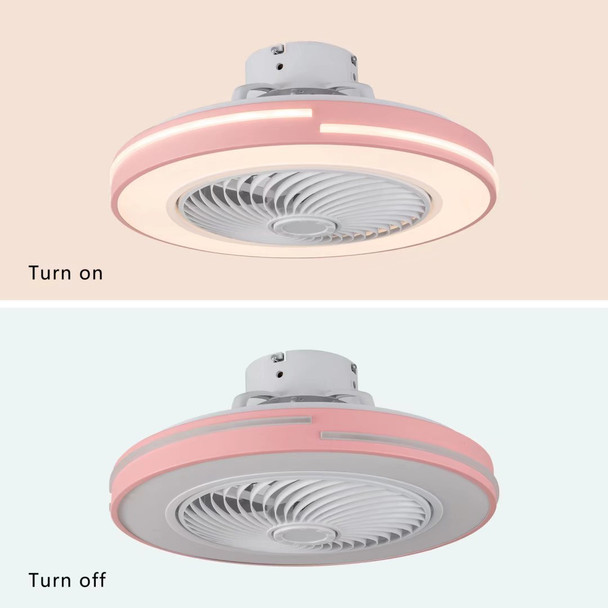 Compact Pink LED Ceiling Fan and Light