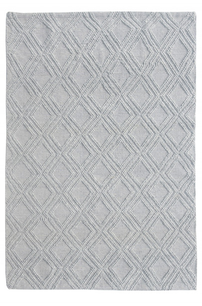 6 x 9 Gray Diamond Lattice Modern Area Rug