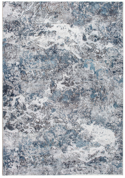 6 x 9 Gray Blue Abstract Galaxy Area Rug