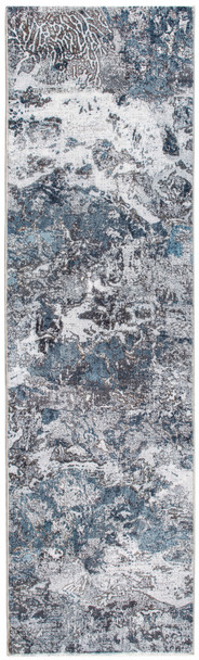 6 x 9 Gray Blue Abstract Galaxy Area Rug