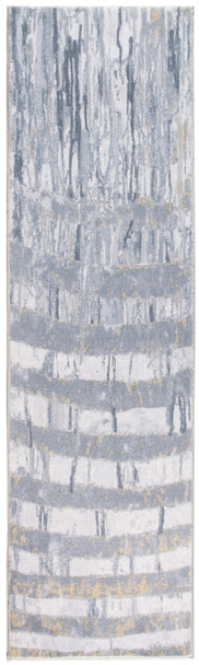 6 x 9 Gray Distressed Steps Abstract Area Rug