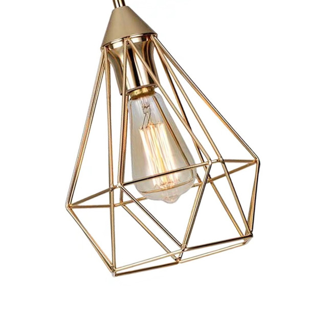 Mod Gold Geo Diamond Cage Pendant Light