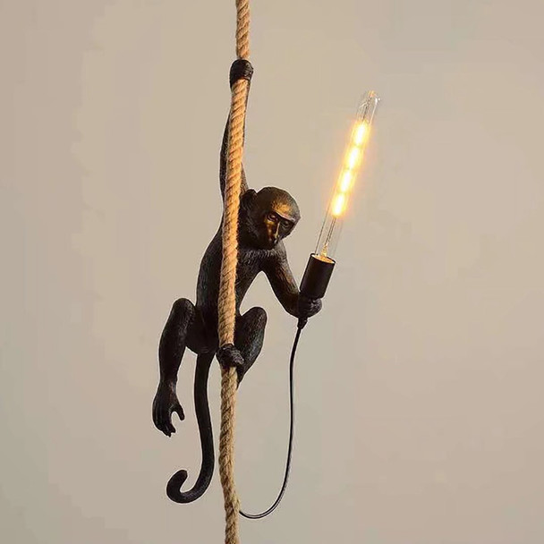 Hanging Monkey on a Rope Pendant  Lamp