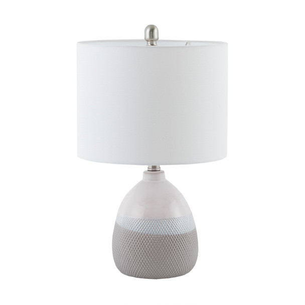 Beige Table Lamp White drum Shaped Shade (Driggs - Beige - Table Lamp)