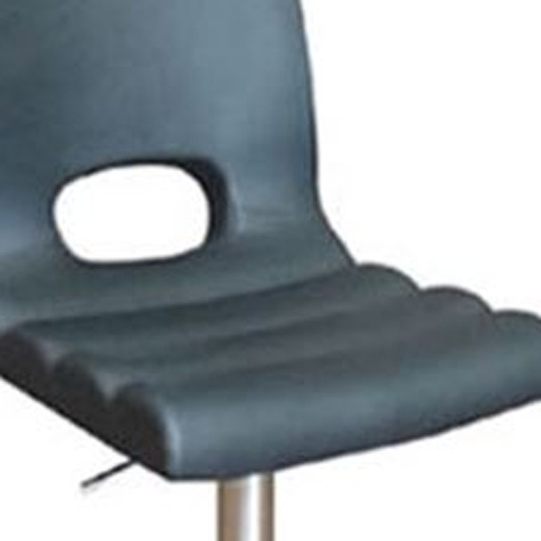 45' Black Leatherette and Steel Bar Stool