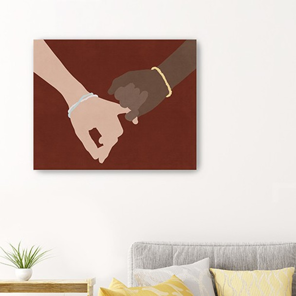 Large Friendship Promise Canvas Wall Art