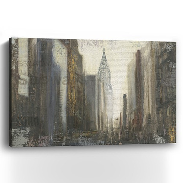 36" NYC Urban Street Scene Canvas Wall Art