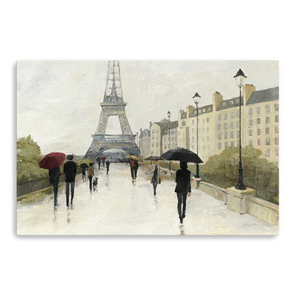36" Parisian Rainy Day Canvas Wall Art
