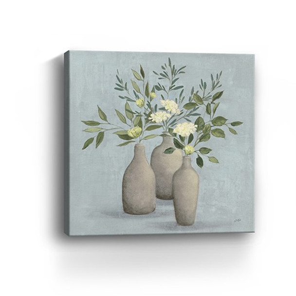 30" Pretty Bohemian Flowers in Ceramic Vases Canvas Wall Art