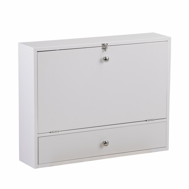 White Wall Mount Folding Desk