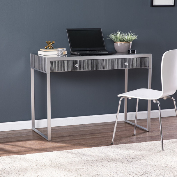 Black And Silver Writing Desk
