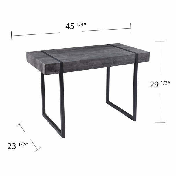 Charcoal Black Small Space Desk