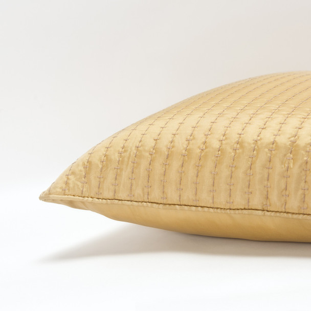 Gold Smooth Weaved Modern Throw Pillow
