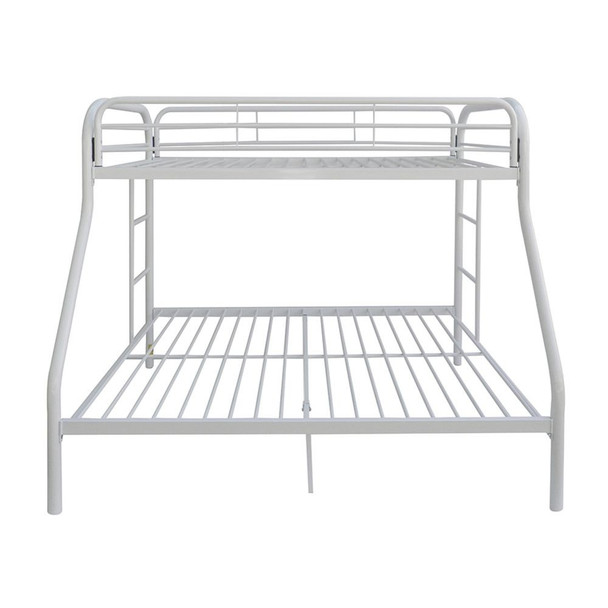 White  Twin Over Full Size Bunk Bed