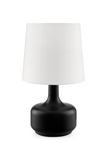 Modern Matte Black Table Lamp with Touch Switch
