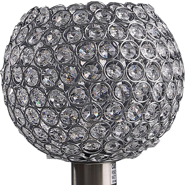 12 Luxurious Crystal Ball And Metal Table Lamp