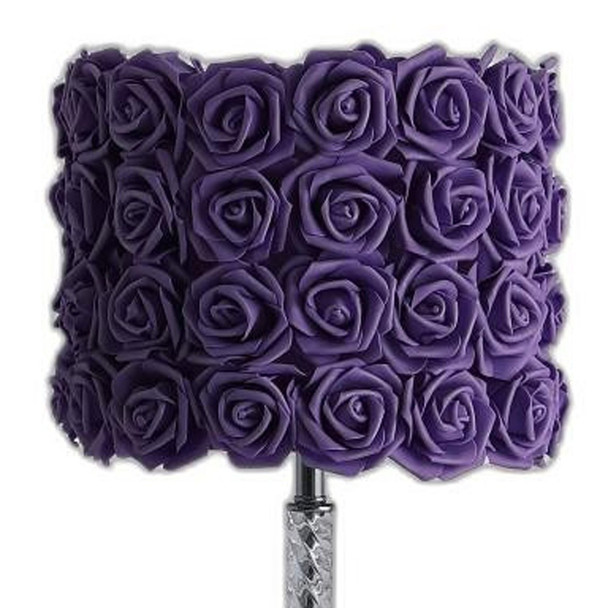 18 Lavender Roses Acrylic And Metal Table Lamp