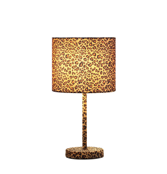 19 Modern Faux Leopard Print Suede Table Lamp