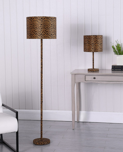 19 Modern Faux Leopard Print Suede Table Lamp