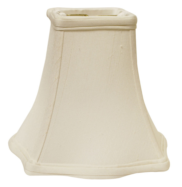 16" White Premium Square Monay Shantung Lampshade