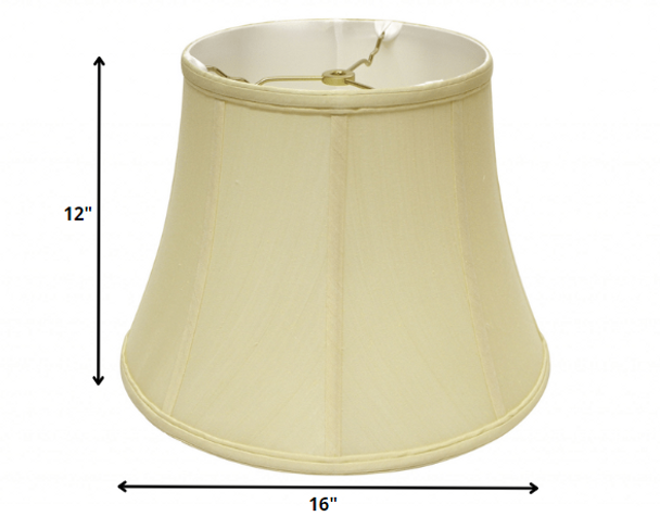 16" Antique White Altered Bell Monay Shantung Lampshade