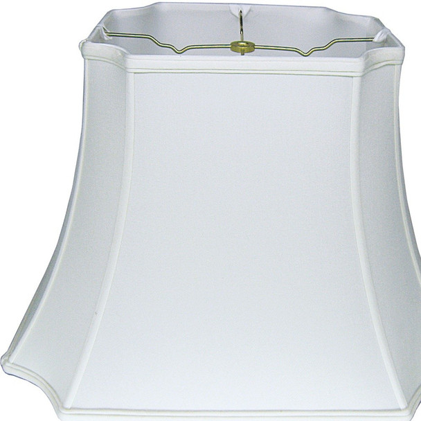 15" Snow Inverted Rectangle Shantung Lampshade