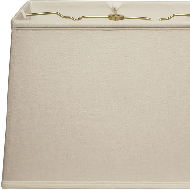 16" Off White Throwback Rectangle Linen Lampshade