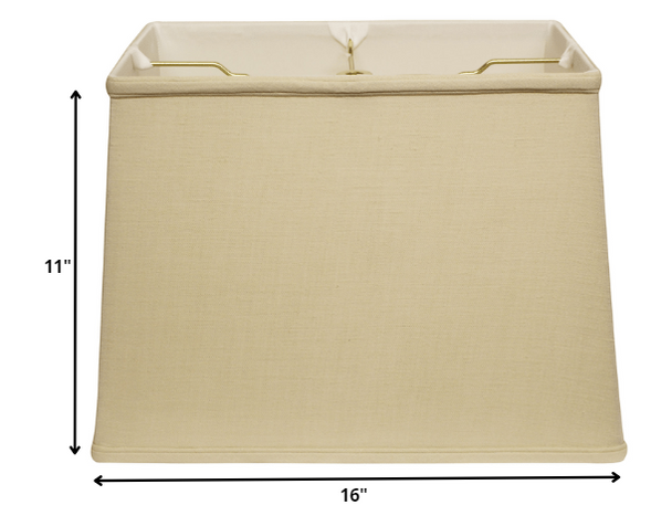 16" Pale Brown Throwback Rectangle Linen Lampshade