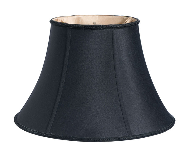 16" Black Slanted Bell Paperback Shantung Lampshade