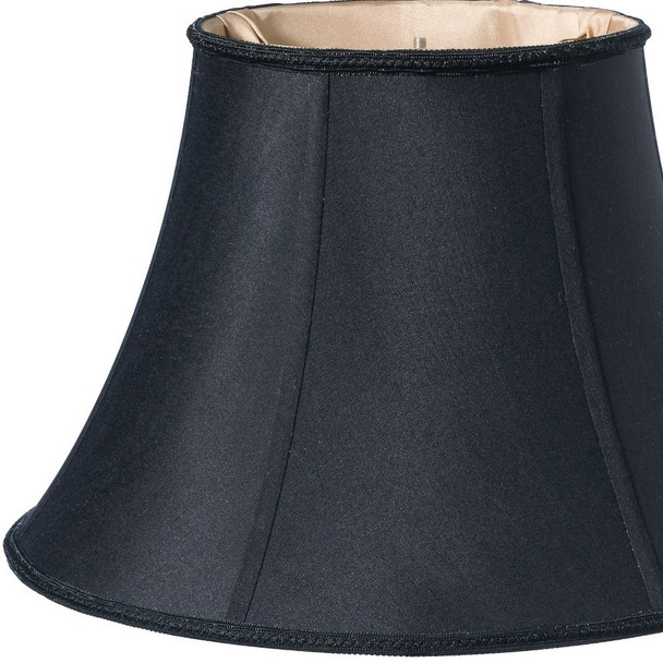 20" Black Slanted Bell Paperback Shantung Lampshade