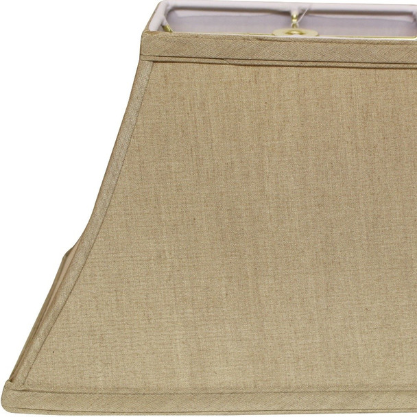 16" Pale Brown Rectangle Bell No Slub Lampshade