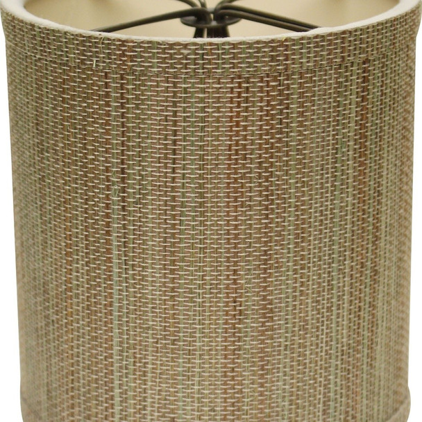 4" Multicolor Grasscloth Set of 6 Drum Chandelier Lampshades