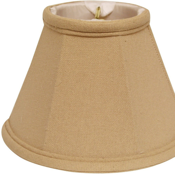 6" Parchment Biege Premium Set of 6 Chandelier Linen Lampshades