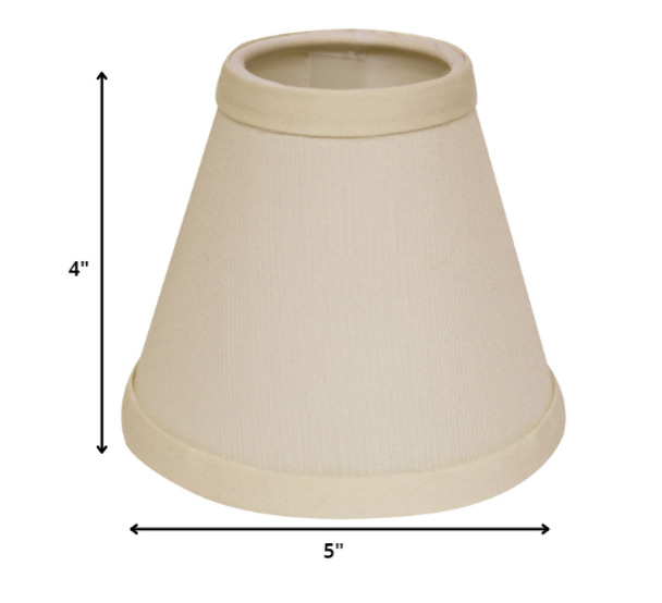 5" Ivory Set of 6 Chandelier No Slub Lampshades