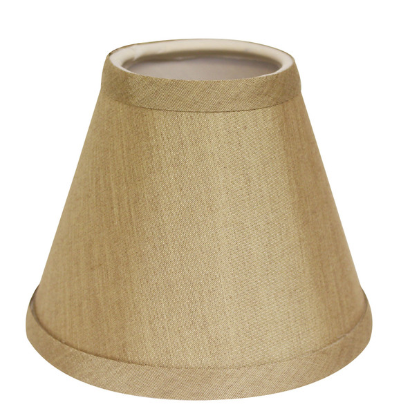 5" Pale Brown Set of 6 Chandelier No Slub Lampshades