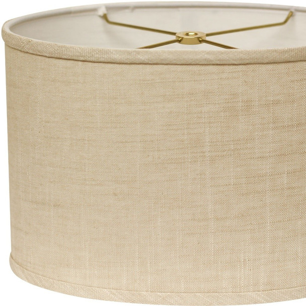 16" Light Wheat Throwback Oval Linen Lampshade