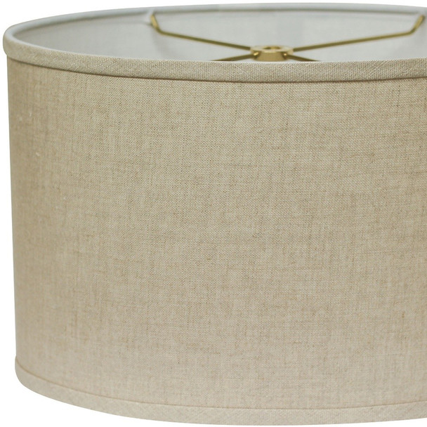 16" Dark Wheat Throwback Oval Linen Lampshade