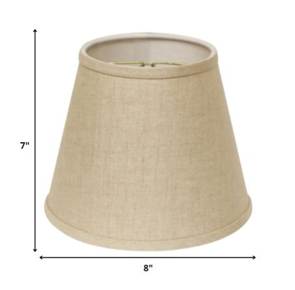 8" Dark Wheat Hardback Empire Linen Lampshade