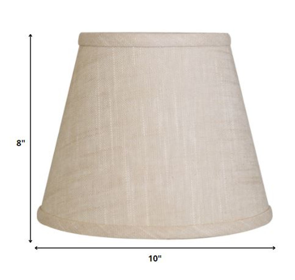 10" Light Wheat Hardback Empire Linen Lampshade